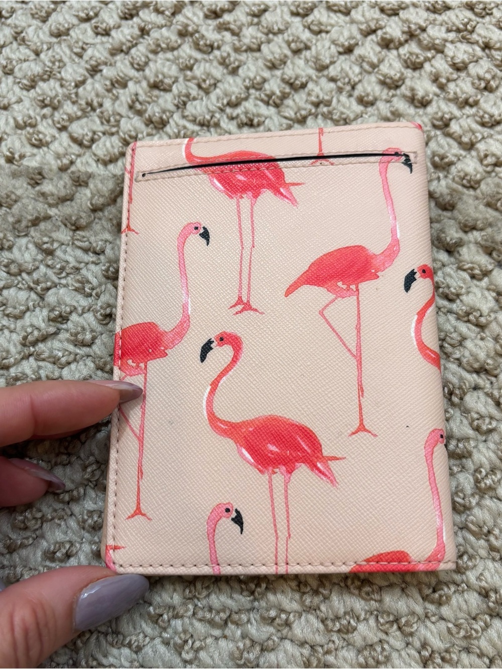 Kate Spade Brand Pink Flamingo Passport Cover - Picture 6 of 8